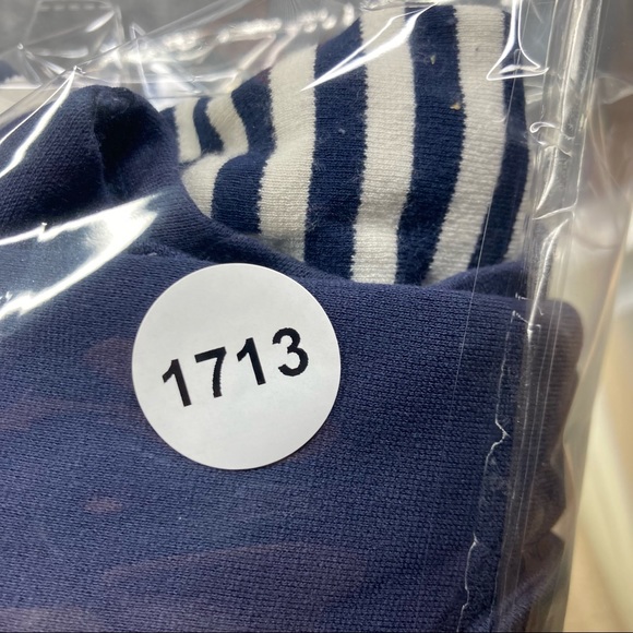 Navy and Orange Striped Dress - Picture 4 of 5